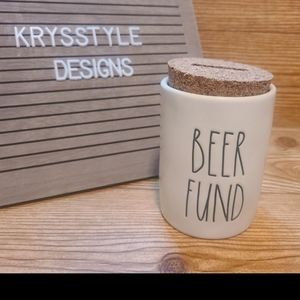 Rae Dunn BEER FUND bank